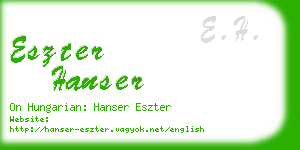 eszter hanser business card